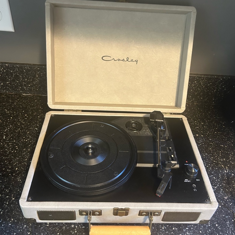 Crosley Vintage-Inspired Turntable in Gray and Black